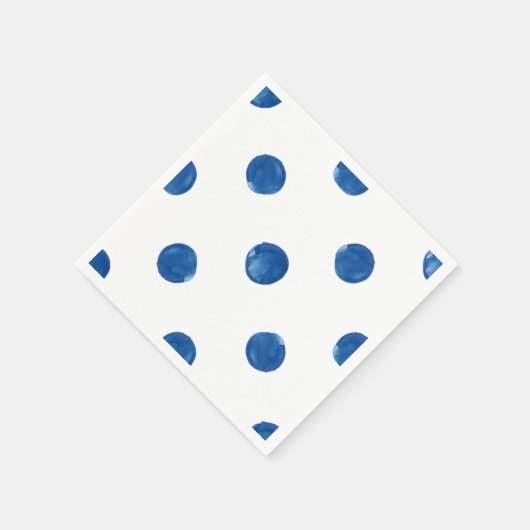 Big blue poka dots Shibori patroon Servet (Hoek)