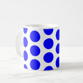 Big Blue Polka Dots Koffiemok (Voorkant links)