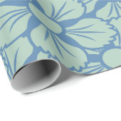 Big Blue Print Classic Sakura Flower Pattern Cadeaupapier (Rol Hoek)