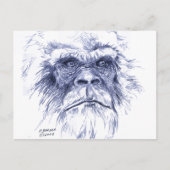 Big Blue Sasquatch Briefkaart (Voorkant)