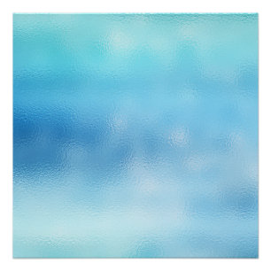 Big Blue Sky Abstracte hedendaagse ombre Poster