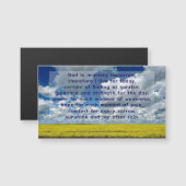 Big Blue Sky Yellow Fields Inspiring Quote Magnet (Voorkant / Achterkant)