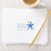 Big Blue Starfish Beach Weddenschap Etiket (Insitu)