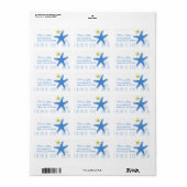 Big Blue Starfish Beach Weddenschap Etiket (Full Sheet)