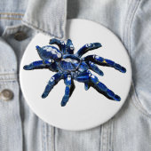Big blue Tarantula spin, reuzenspin Ronde Button 6,0 Cm (In situ)