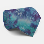 Big Blue Tie Dye Necktie Stropdas (Opgerold)