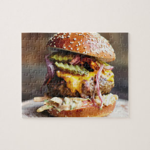 Big Bob's yummy hamburger puzzle Legpuzzel