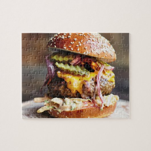 Big Bob's yummy hamburger puzzle Legpuzzel (Horizontaal)