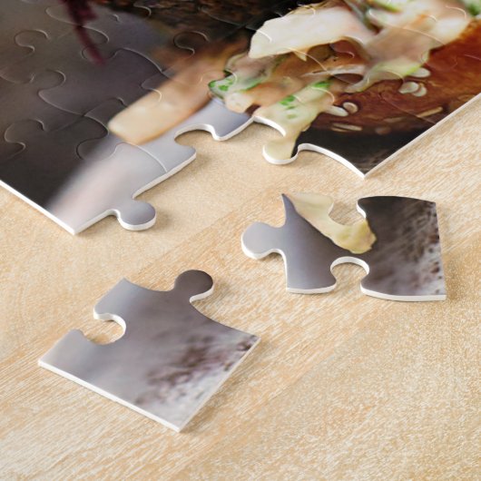 Big Bob's yummy hamburger puzzle Legpuzzel (Zijkant)