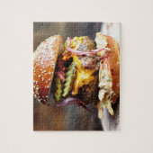 Big Bob's yummy hamburger puzzle Legpuzzel (Verticaal)