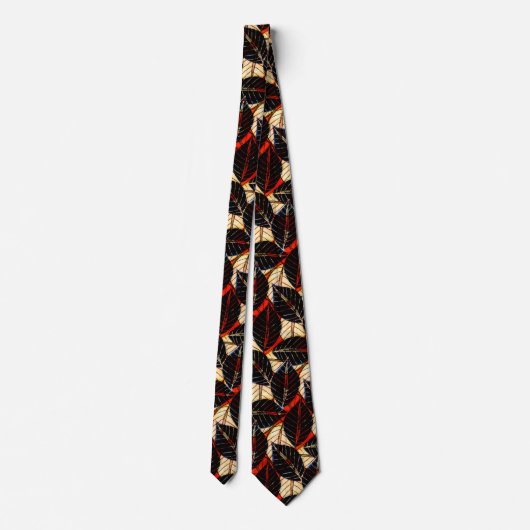 Big Bold African Rainforest Print Red en Black Stropdas (Achterkant)
