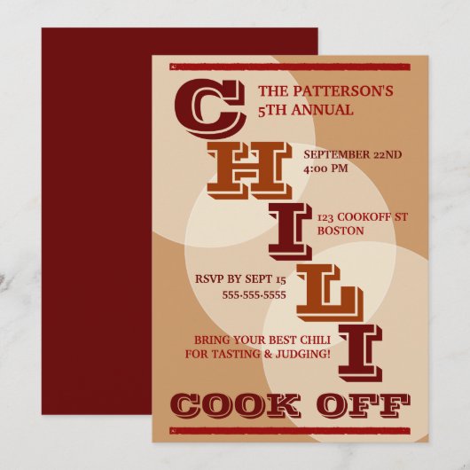 Big Bold Chili haalt uitnodiging uit (Voorkant / Achterkant)