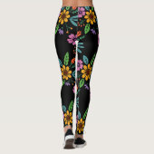 Big Bold Colorful Flowers Leggings (Achterkant)