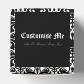 Big Bold Damask (zwart) Bedankdoosjes (Bovenkant)