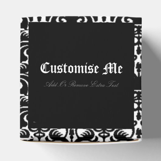 Big Bold Damask (zwart) Bedankdoosjes (Bovenkant)