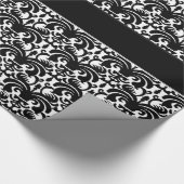 Big Bold Damask (zwart) Cadeaupapier (Hoek)