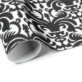 Big Bold Damask (zwart) Cadeaupapier