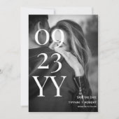 Big Bold Date Save the Date Photo Terracotta Terug (Voorkant)