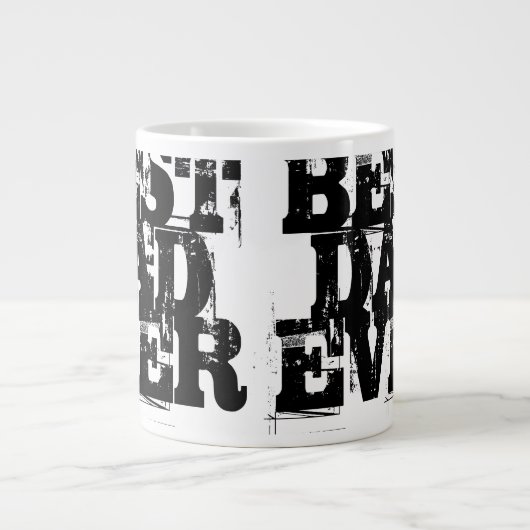 Big Bold Disted Best Pap Ever Typografie Grote Koffiekop (Voorkant)