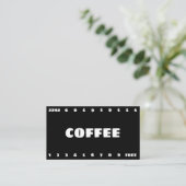 Big Bold Double Number Loyalty Coffee Punch Card (Staand voorkant)