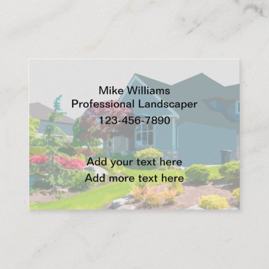 Big Bold Landscaping Service-Visitekaartjes Visitekaartje (Achterkant)