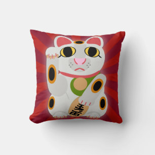 Big Bold Lucky Cat Symbool Kussen