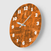 Big Bold Numbers op Brownish Oranje Grunge Texture Grote Klok (Hoek)