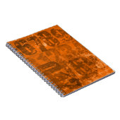 Big Bold Numbers op Brownish Oranje Grunge Texture Notitieboek (Rechterzijde)