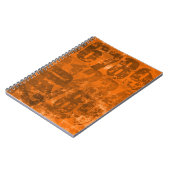 Big Bold Numbers op Brownish Oranje Grunge Texture Notitieboek (Linkerzijde)