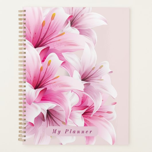 Big Bold Pink Iris Planner (Voorkant)