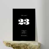 BIG Bold Premium Wit Zwart Bruiloft Kaart