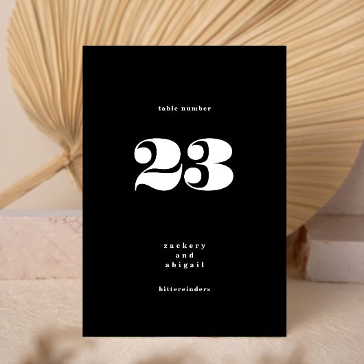 BIG Bold Premium Wit Zwart Bruiloft Kaart