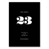 BIG Bold Premium Wit Zwart Bruiloft Kaart (Voorkant)