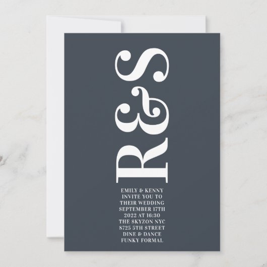 Big Bold Simple Wedding Kaart (Voorkant)