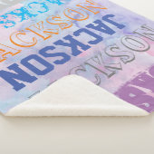 Big Bold Specified Name Waterverf Achtergrond Sherpa Deken (3/4)