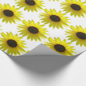 Big Bold Sunflower Blooms Cadeaupapier (Hoek)