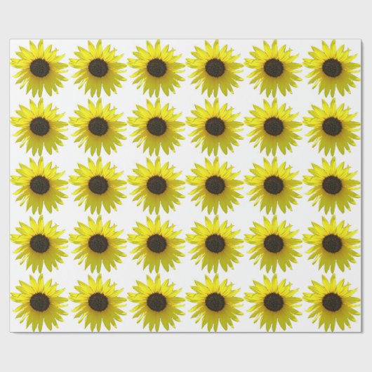 Big Bold Sunflower Blooms Cadeaupapier (Vlak)