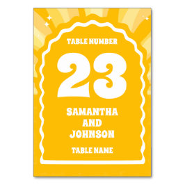 BIG Bold Sunshine Gele Wavy Arch Bruiloft Kaart