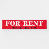 BIG BOLD TE HUUR SIGNAGE BANNER Onroerend goed tek (Horizontaal)