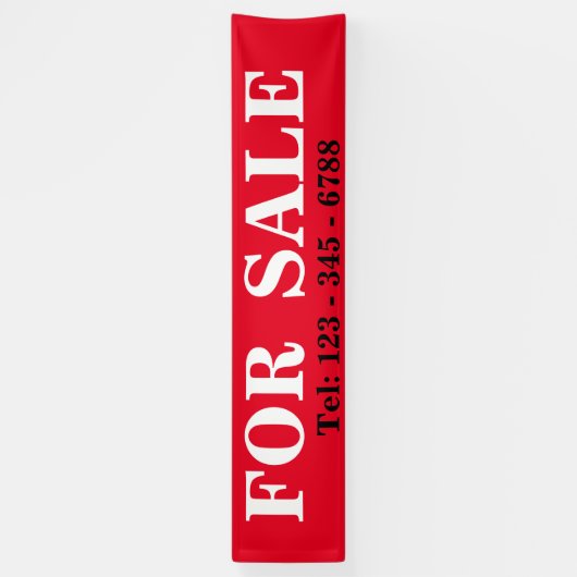 BIG BOLD TE KOOP BANNER SIGNAGE Onroerend goed tek (Verticaal)