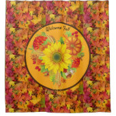 Big Bold Vallen Kleuren Herfst Maple bladeren Land Douchegordijn (Voorkant)