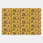 Big Bold zonnebloemen Inpakpapier Vel (Voorkant 3)