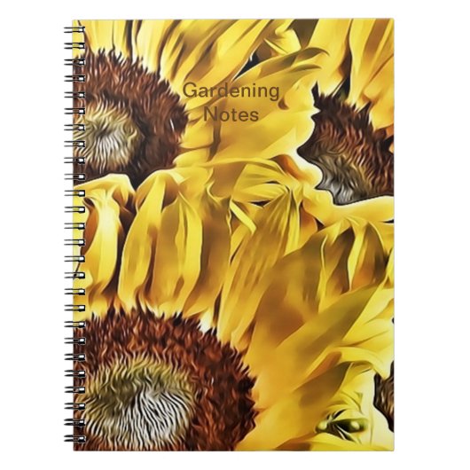 Big Bold zonnebloemen Notitieboek (Voorkant)