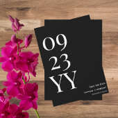 Big Bold Zwart en Wit Save The Date