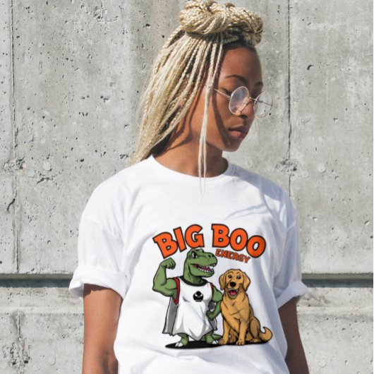 Big Boo Energy To Rex Retriever Halloween T-shirt