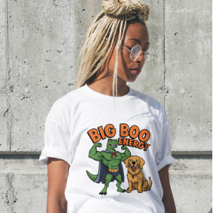 Big Boo Energy To Rex Retriever Halloween T-shirt