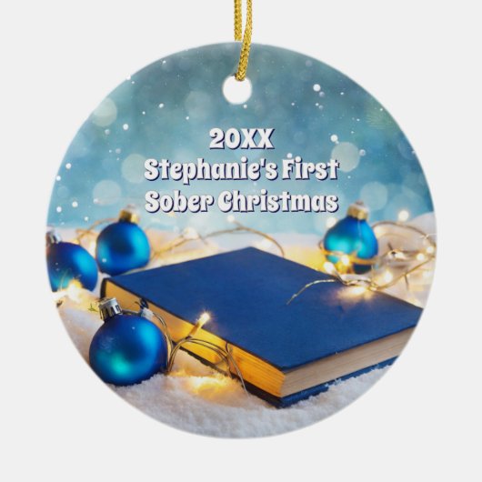 Big Book en Holiday Lights herstel Keramisch Ornament (Voorkant)