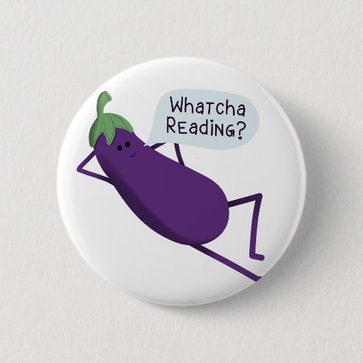 Big Book Energie, nieuwsgierige aubergine Ronde Button 5,7 Cm (Voorkant)