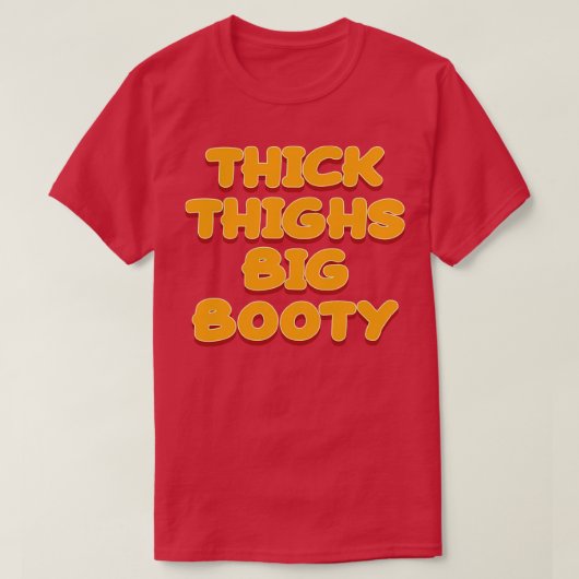 Big Booty gekleurde tekst T-shirt (Design voorkant)