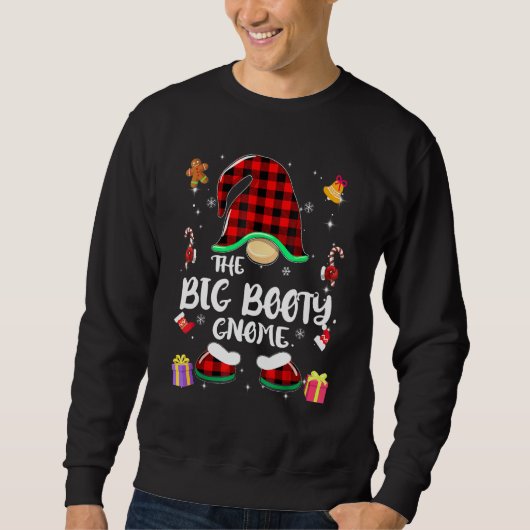 Big Booty Gnome Buffalo Plaid Red Matching Family  Trui (Voorkant)